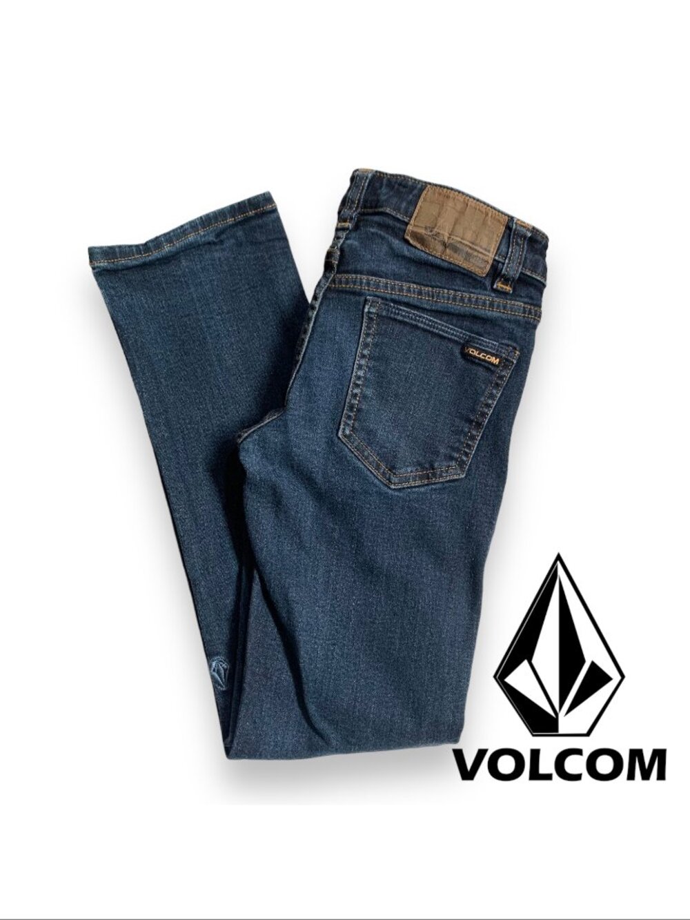 Volcom Boys Vorta Slim Straight Fit Denim Jeans - Size 25